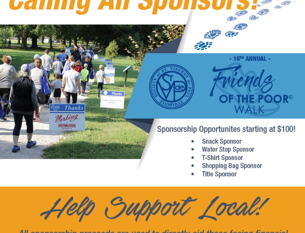 Seeking 16th Annual Friends of the Poor Walk Sponsors